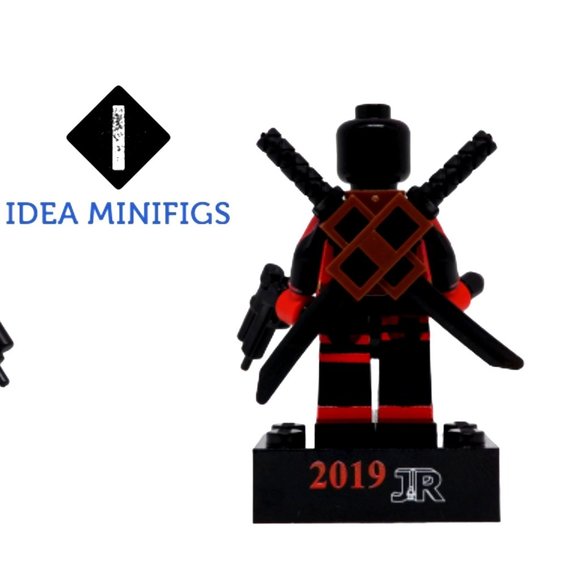 Reverse Deadpool Custom UV Print Design on Lego Minifigure - Picture 2 of 3